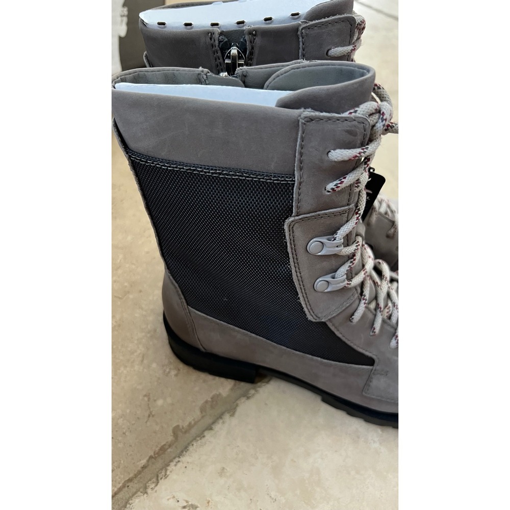 NEW Sorel Emelie II Lace WP Womens 9.5 Waterproof Boots Grey Quarry Grill - Picture 8 of 9
